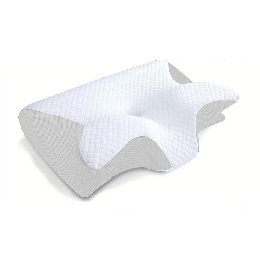 Memory Foam Cervical Neck Pillow – dual contour height comparison